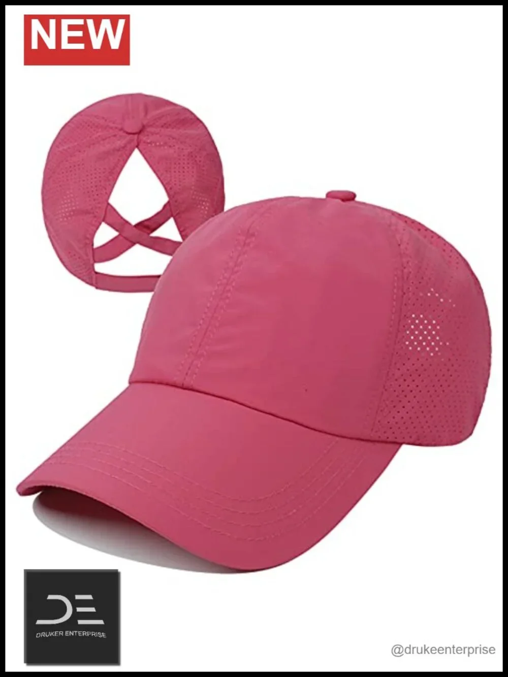 Criss Cross Ponytail Baseball Cap Mesh Trucker Hat Quick Drying Outdoor